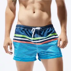 Модные летние бермуды Пляжные шорты для будущих мам Для мужчин пляжные шорты купальник Марка в полоску быстросохнущая пляжная человек Для