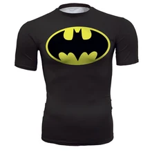 Футболка супергероя для бега, мужская спортивная быстросохнущая футболка с коротким рукавом, костюм для тренировки мышц, бодибилдинга, фитнеса, летние рубашки