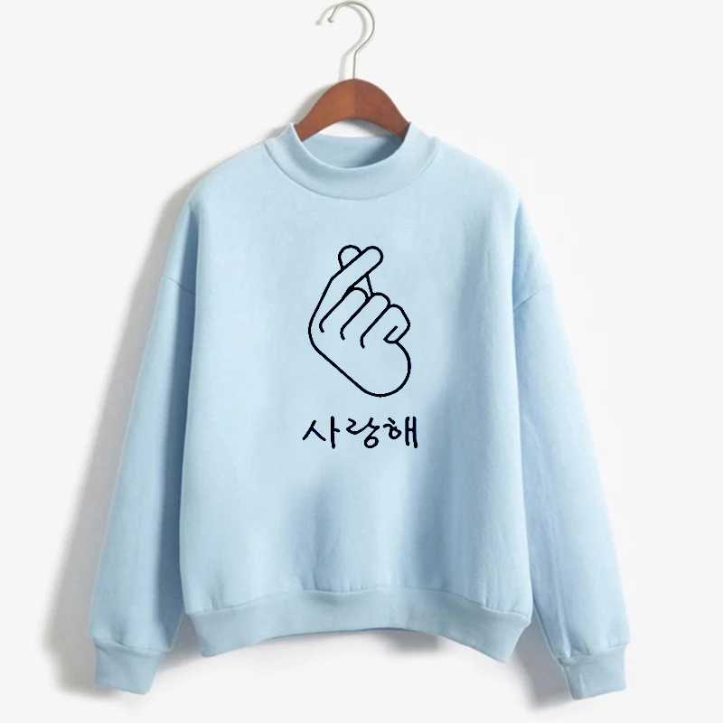 Got7 Hangul толстовка с круглым вырезом для женщин Kpop Стиль пуловер с длинными рукавами толстовки осень зима теплый флис женская одежда