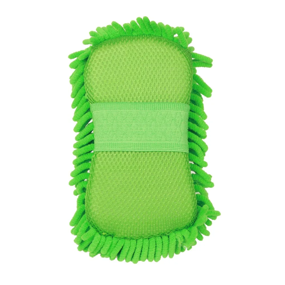 Green Color Car Windows Cleaning Brush Cleaner Microfiber