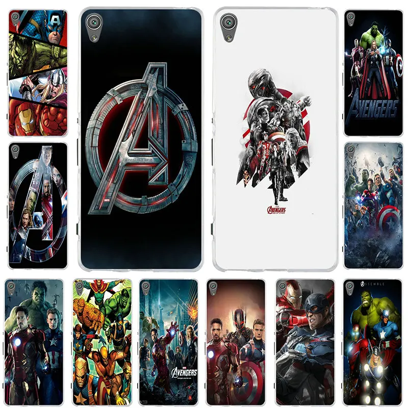 

Silicone Soft Phone Case For Sony Xperia Z Z1 Z2 Z3 Z4 Z5 Compact Mini M2 M4 M5 E3 T3 Marvel Superheroes The Avengers