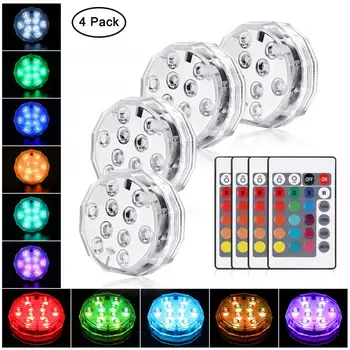 

Colorful Wireless Underwater LED Light Waterproof Remote Controlled Submersible Led Lights Waterproof IP68 for Fountain