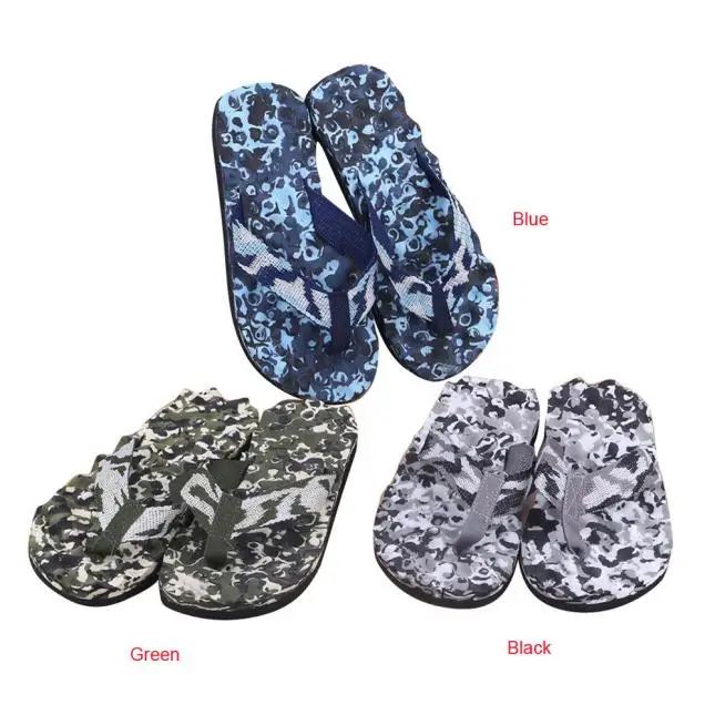 Summer Camouflage Flip Flops Shoes Sandals Slipper Indoor Outdoor Leather Womens Mens Slippers Beach Shoes Flip-flops Non Slip