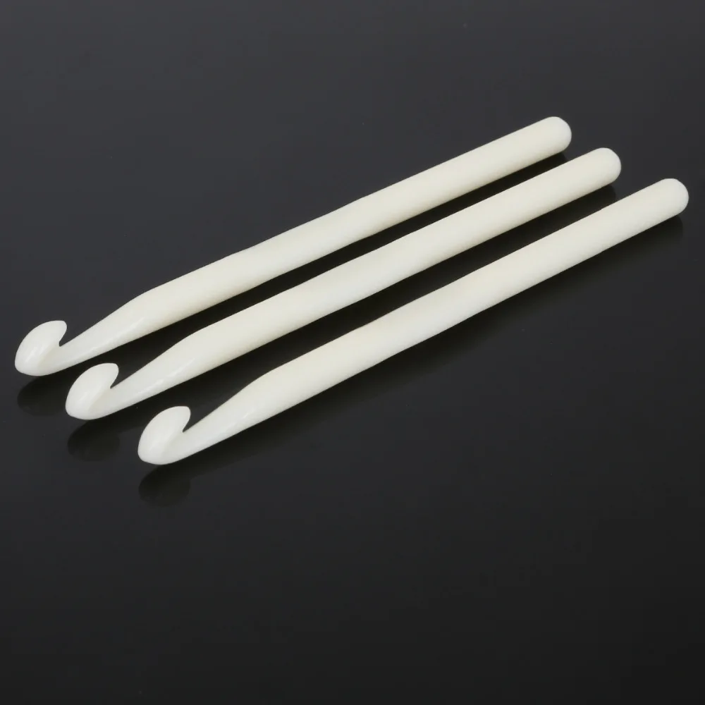 3 шт. пластиковые спицы для вязания 3/4/5/6/7/8/9/10 мм|handled crochet hooks|knitting needleswhite hook |