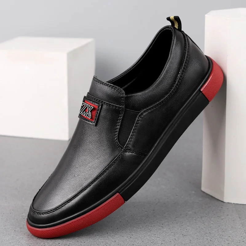 2019 الكلاسيكية الأساسية يونغ بوي جلد أصلي للرجال حذاء رياضة EU38-45 زائد حجم تنفس عارضة منصة أحذية تزلج