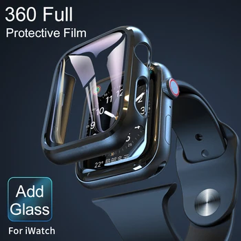

100D Tempered Glass For Apple Watch 44mm 38mm 42mm 40mm Series 4 3 2 1 Full Cover Curved Edge Frame Screen Protector For i Watch