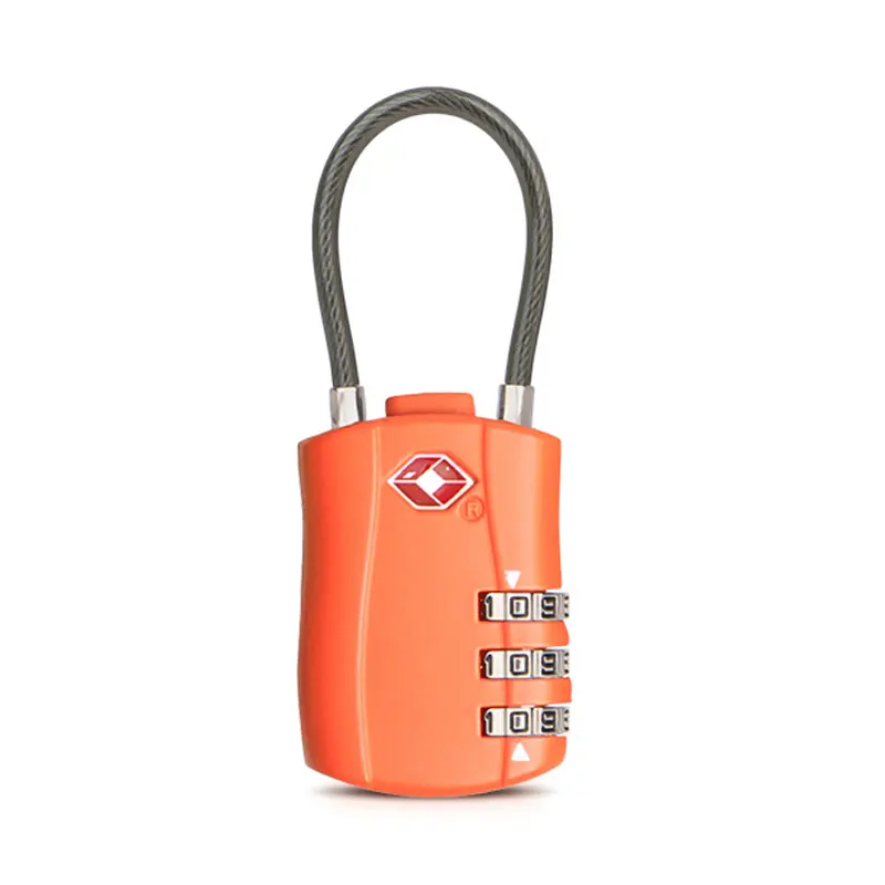 Free shipping 1pcs  travel luggage lock anti-theft lock TSA customs metal three layer password locks 4 colors 13324