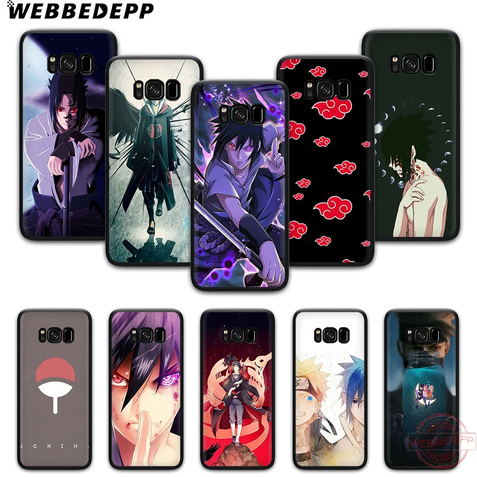 WEBBEDEPP Anime Naruto Uchiha Sasuke Soft Phone Case for Samsung S6 S7 Edge S8 S9 S10 Plus J4 J6 J7 J8 Note8 9 10 |