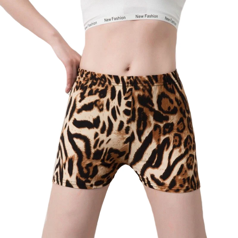 

CHSDCSI Leopard Shorts Women Fashion Elastic Waist Print High Quality Female Short Pants Casual Fitness Printing Sexy Shorts