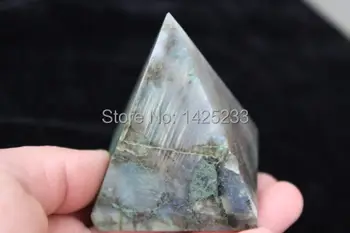

176g Natural,labradorite quartz crystal pyramid POINT HEALING