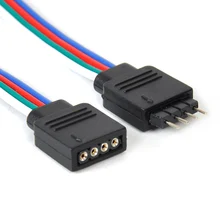1 пара 4 pin коробка передач с Мужской и Женский Разъем соединительный кабель Провода для 5050 3528 RGB Светодиодные ленты светильник ленты лампы