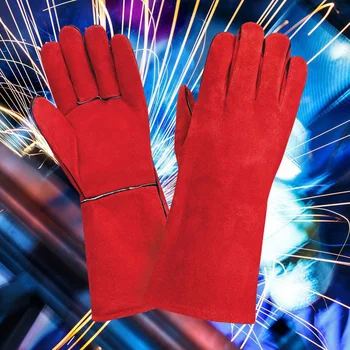 

Durable Welder Gloves Heat Resistant Melting Furnace Red Long Lined Welding Gloves High Temperature Protection Xl Workplace Safe