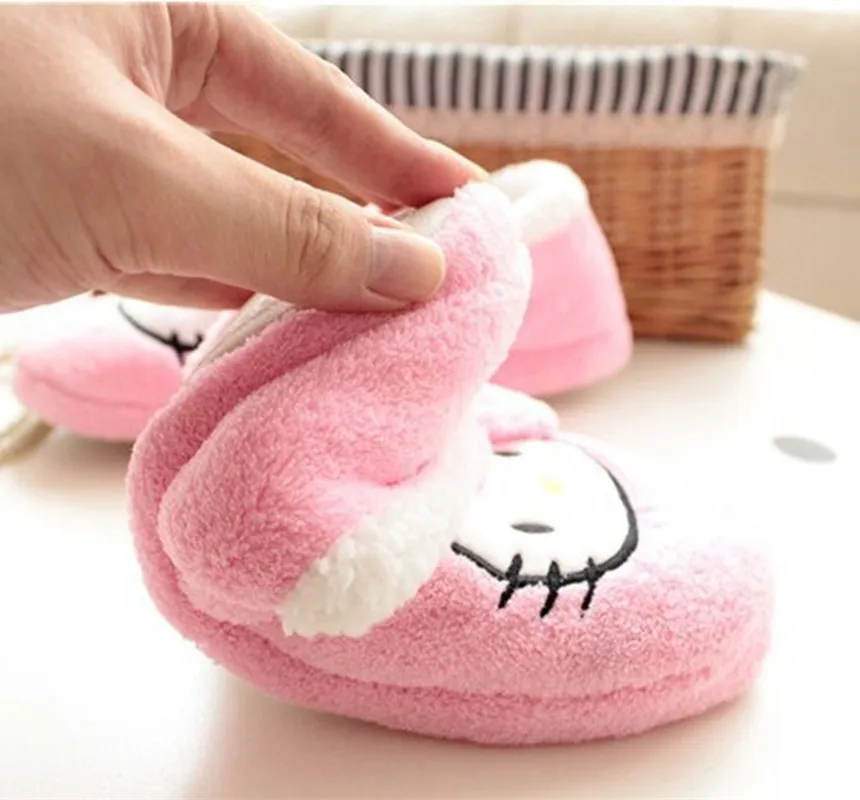 ToLaiToe/милые домашние тапочки с принтом hello kitty для девочек милые бантиком из