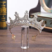 DIEZI Koran золото цвет принцесса Полный Кристалл корона диадемы для женщин Роскошные Стразы Диадемы для девочек невесты свадебные украшения для волос