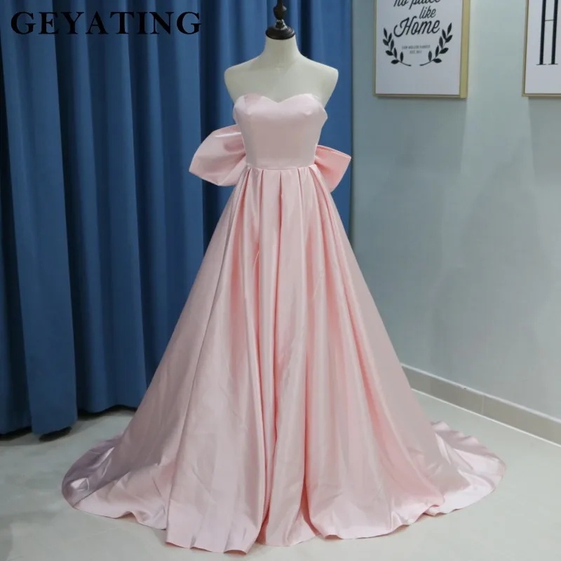 bow satin dress