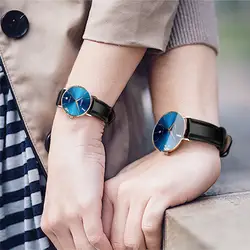 Parejas пару часов для любителей кожаный ремешок линии часы кварцевые Relojes Mujer женские наручные часы пара в кварце 30OC16