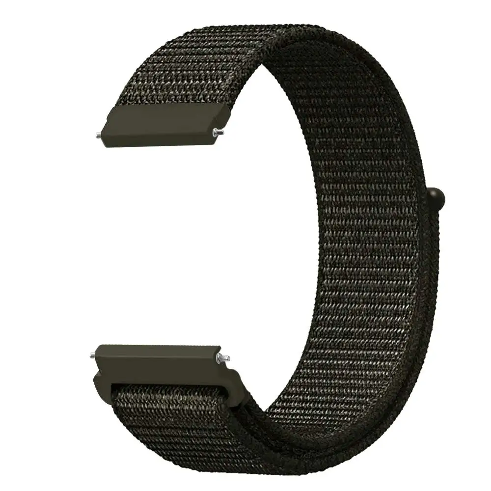 20 мм спортивный нейлоновый ремешок на запястье браслет ремешок для samsung Galaxy Watch Active 2 Amazfit Bip Band - Цвет ремешка: Army Green