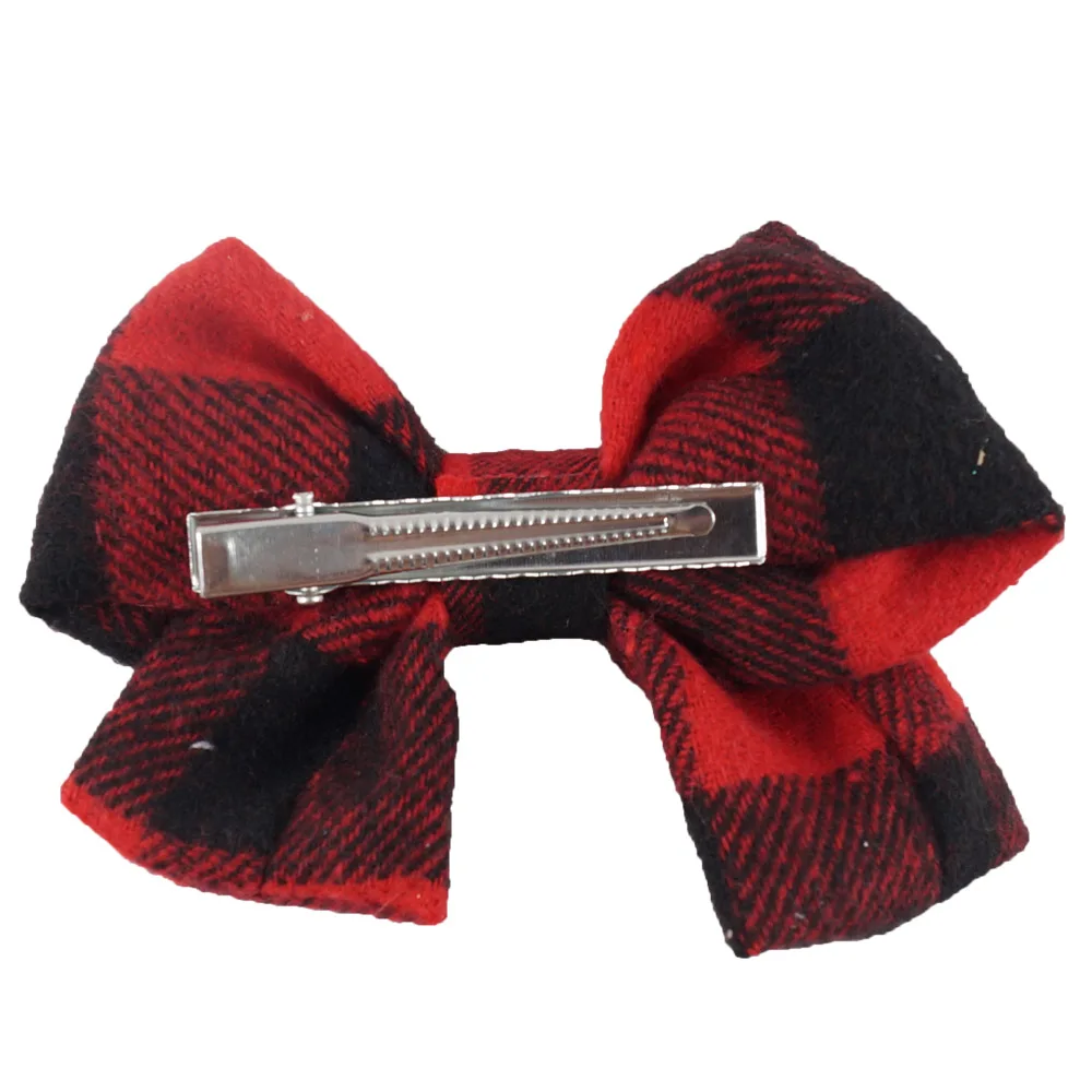 2 шт./компл. 4 5 ''обувь для девочек Лен плед Hairgrips Hairbow аксессуары волос с