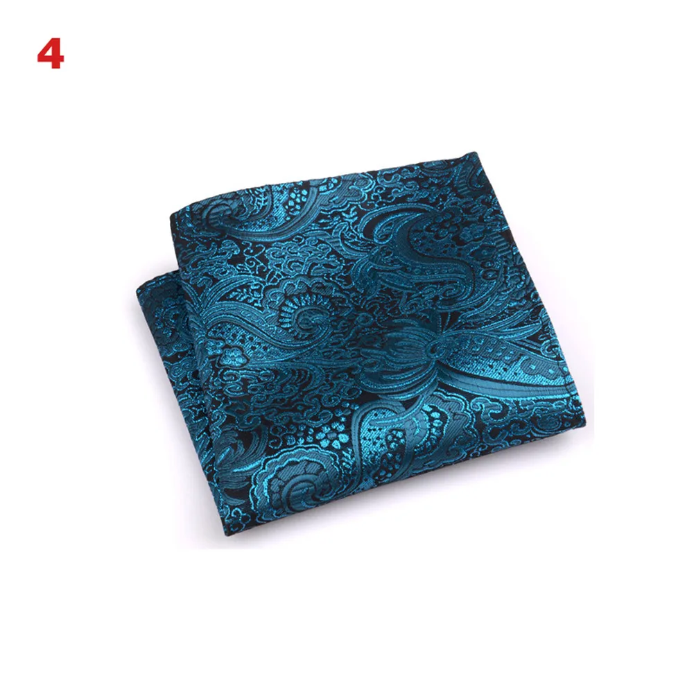 Men White Handkerchief Suit Pocket Towel Accessories Wedding Banquet Anniversary Commercial Black Red Blue - Цвет: 4