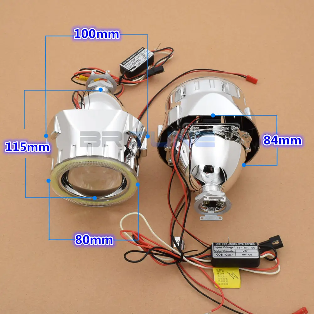 Би ксеноновые линзы фары проектор Ангел Дьявол контактные линзы для глаз 2,5 WST 8,0 светодиодный DRL Halo для H1 H4 H7 9006 9005 аксессуары для модернизации