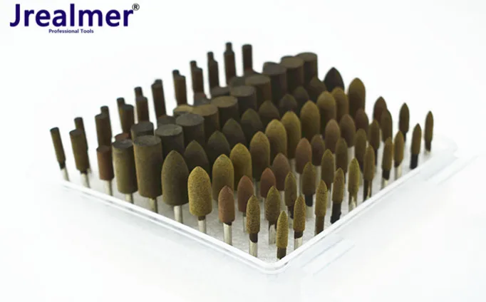100pcs/set Assorted Leather Mounted Point Mold Grinding Head Ceramic Mounted Stone Polishing Dremel Rotary Tools