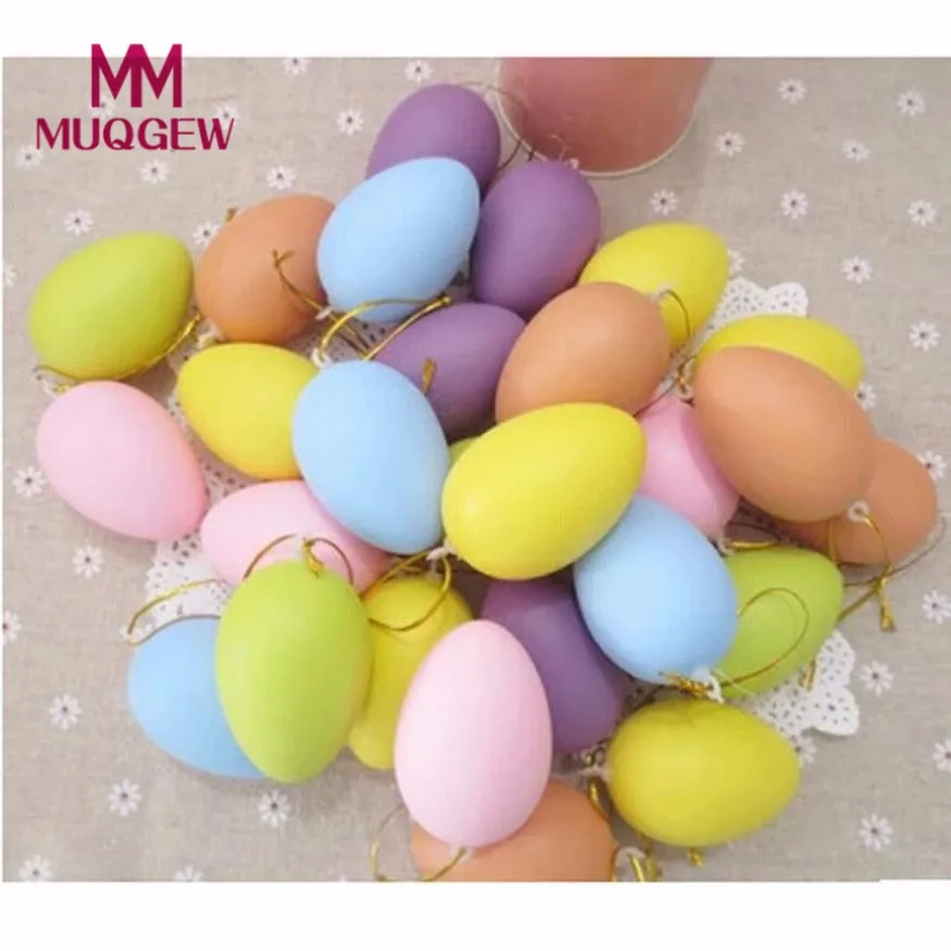 

MUQGEW 2019 New Fashion Kids Toy Mixed Color Easter Decoration For Home Kids Children DIY Painting Egg Toy 15