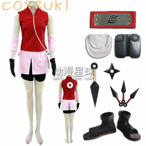 

Free Shipping! Newest! Stock! Naruto Haruno Sakura Deluxe Second Generation Cosplay Costume Suits ,Perfect Custom For you!