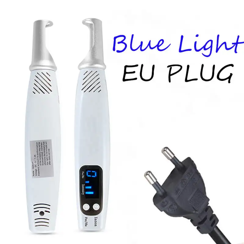 Picosecond лазерная ручка Темный инструмент для удаления пятен терапия пигмент тату шрам моль веснушки удаление Лазерная пикосекундная ручка - Цвет: Blue Light EU