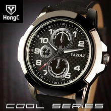 HongC Brand Luxury Quartz Watch Men Business Casual Leather Strap Wristwatch Date Clock Male Sport Watch Saaquartz wristwatches