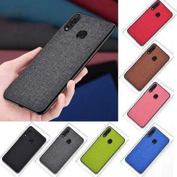 

30pcs/lot For Huawei Nova 5i P20 Lite 2019 Case Canvas Denim Cloth Leather Back Case For Huawei P Smart Z Y9 Prime 2019