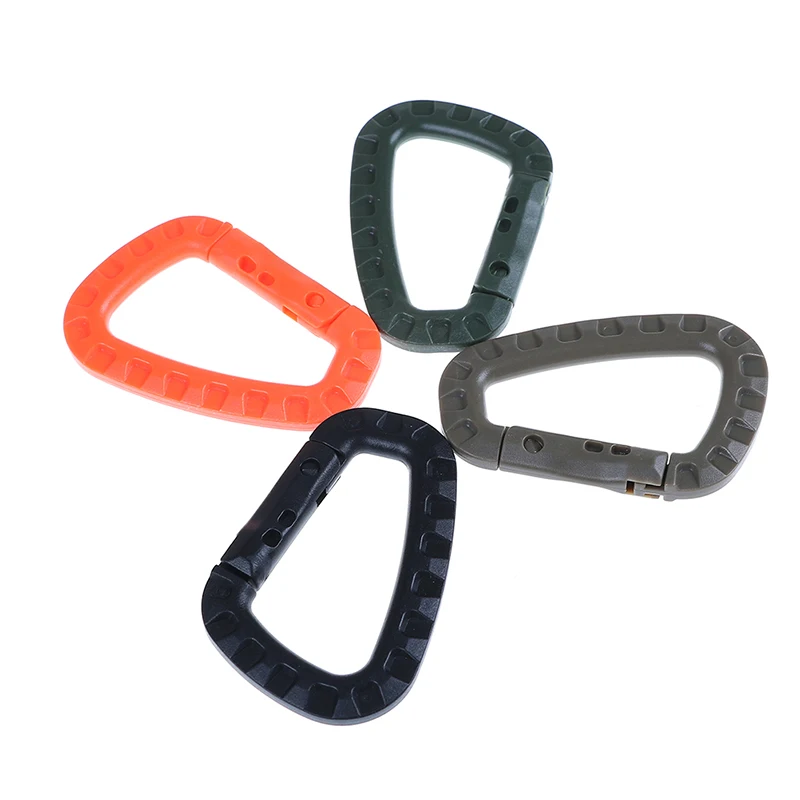 5pcs D Shape Tactical Backpack Buckle Fast Tactical Carabiner Plastic