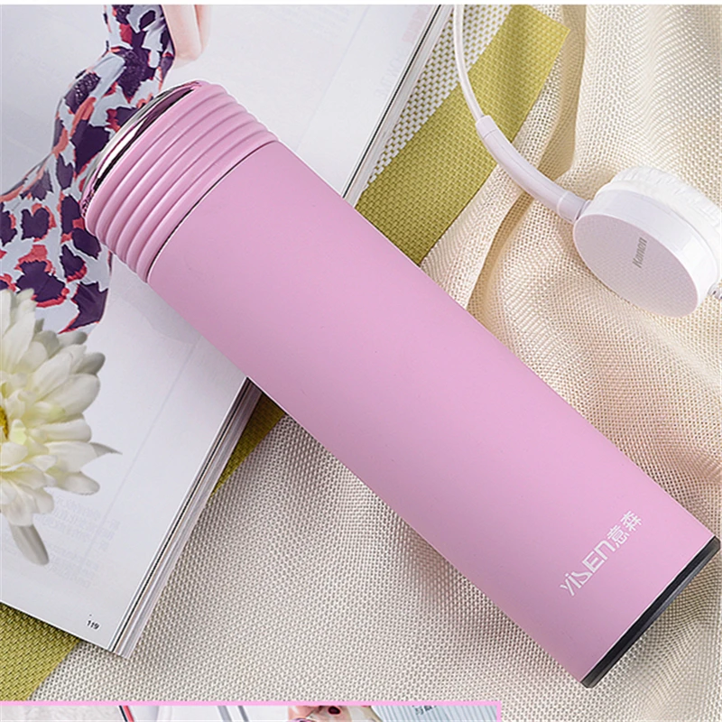 2016 Women Vacuum Thermos Cup Candy color Simple Style Water bottle