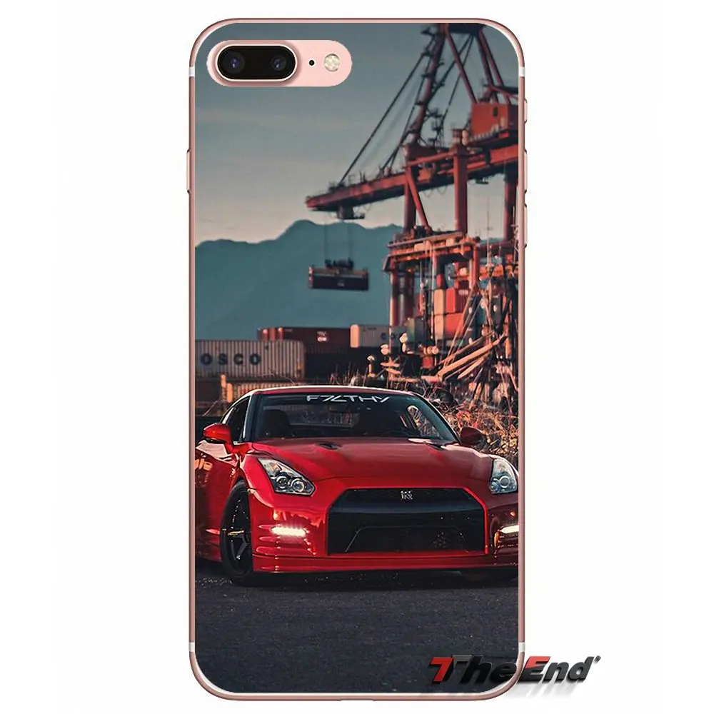 NISSAN GTR металлический логотип прозрачный ТПУ чехол 2 для Samsung Galaxy Note 3 4 5 Grand Core Prime S3 S4