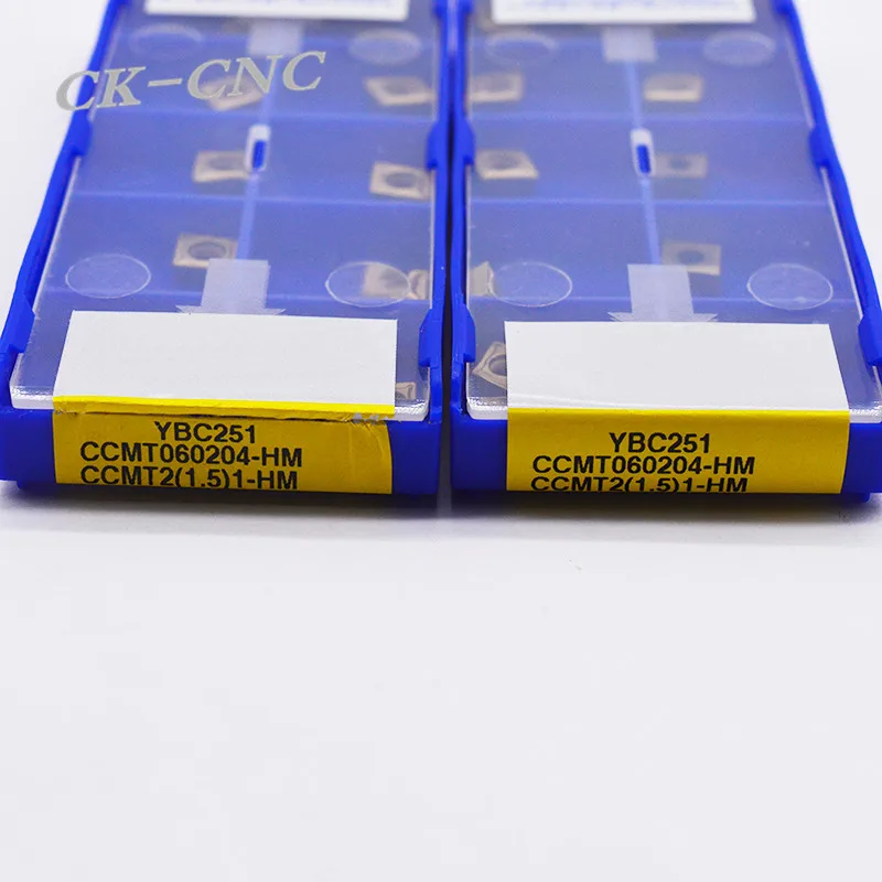 

10pcs CCMT060204-HM YBC251 CCMT2(1.5)1-HM CNC TOOL blade insert Outside turning Hole drill CCMT060204 HM YBC251
