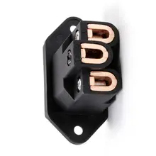 2pcs X Hifi Audio Hifi Connector Plug adapter FI-06(C) copper plated IEC Socket