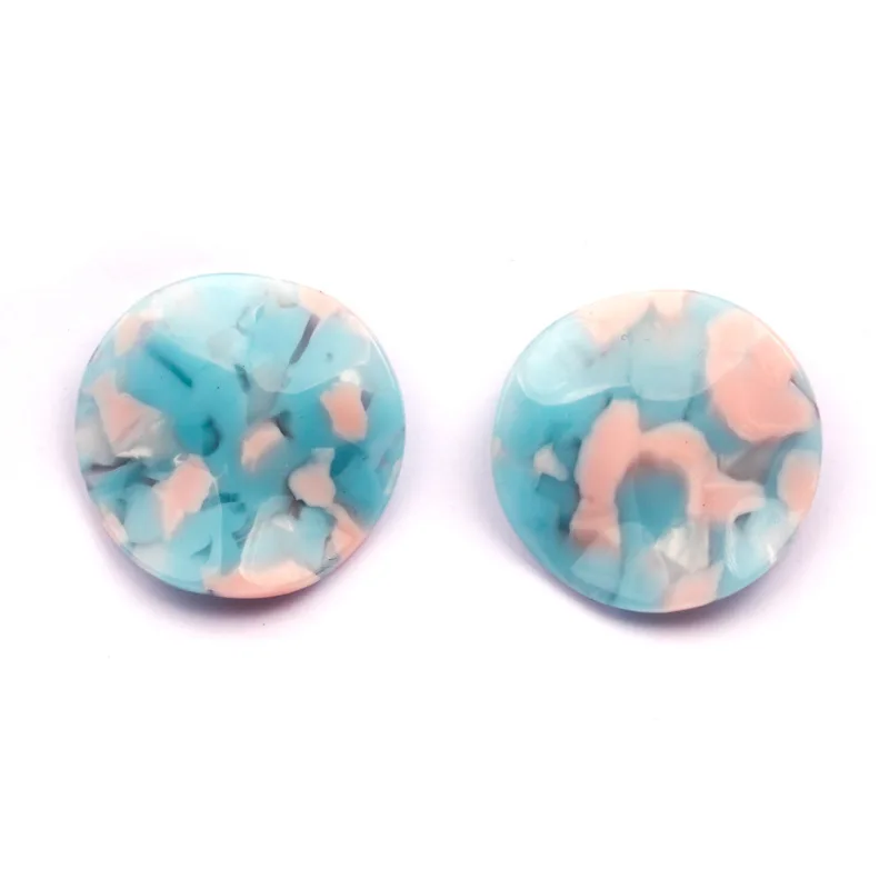 

Druzy Earrings New Pattern Acetic Acid Second Gram Force Board Round Colour Leopard Print Woman A Ear Nail