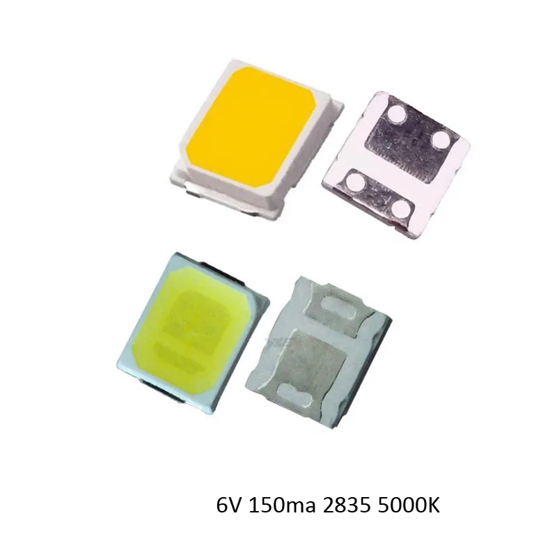 New 6V 150ma  5000K 95-100lm LED Chip 2835 100PCS  Free Shipping Via Regisiter Air Mail new 6v 150ma 5000k 95 100lm led chip 2835 100pcs free shipping via regisiter air mail