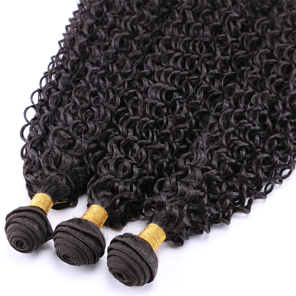 Kinky Curly синтетические волосы Weave Связки, 1"-30" 100 г синтетические волосы уток для женщин 1 пучки