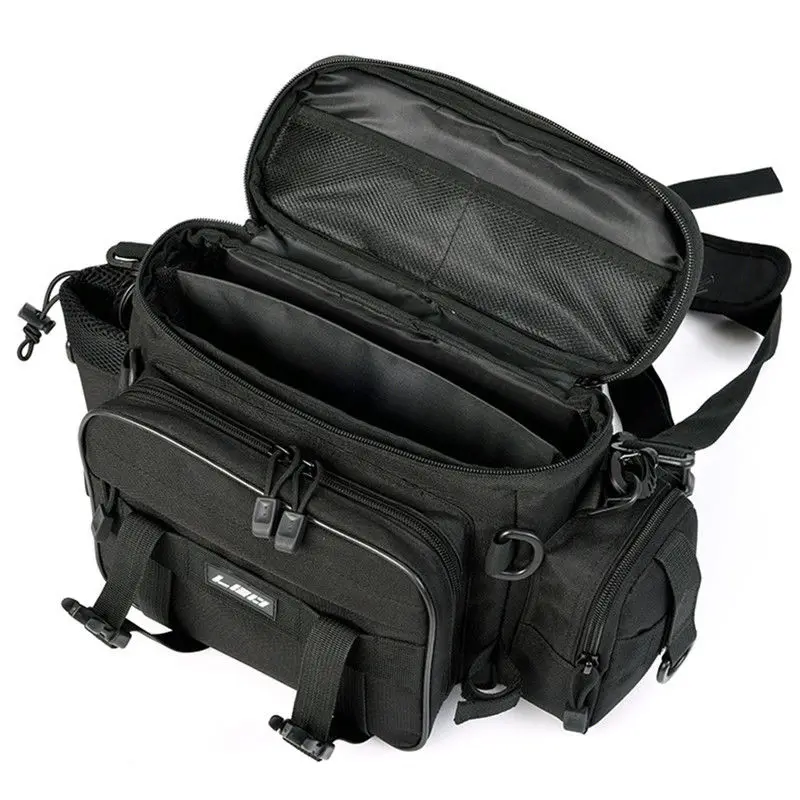 

1xWaterproof Fishing Gear Storage Tackle Bag Pack Waist Shoulder Reel Lure Box