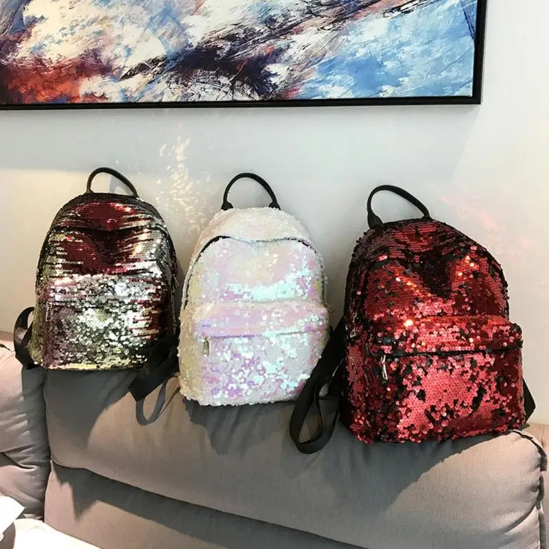 Sequins Glitter Bling Backpacks Teenager Girls PU Leather Backpack Girls Shoulder School Bag Travel Rucksack 7 Sequins Glitter Bling Backpacks Teenager Girls PU Leather Backpack Girls Shoulder School Bag Travel Rucksack 12
