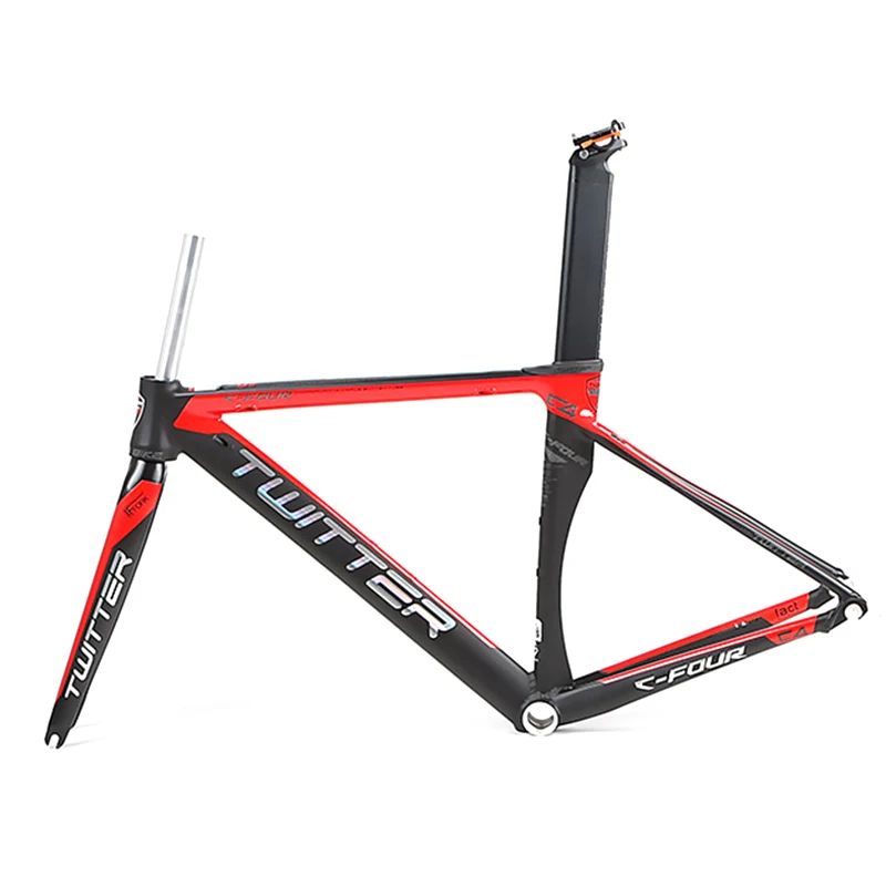 Sale TWITTER Aluminum Alloy 700C Road Bike Frame Carbon Fork Road Bike Frame Smooth Welds Internal Cable Routing Road Bicycle Frame 1