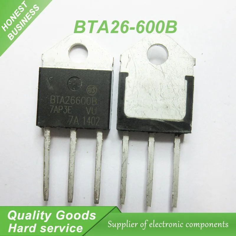 

5pcs BTA26-600B BTA26600B BTA26-600 BTA26600 Triacs 25 Amp 600 Volt TO-3P new original