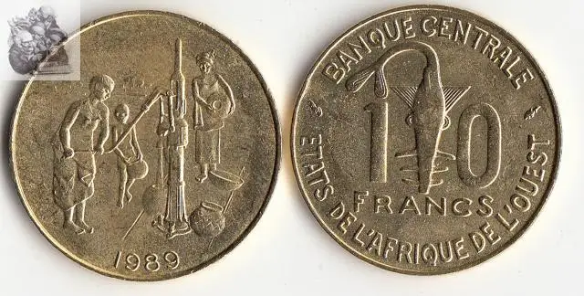 

West Africa 10 francs Coin Africa 100% real and Original Coins for Personal Collection