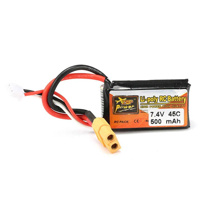 1 шт. ZOP power LiPo Аккумулятор 7,4 V 500mAh 45C 2S XT60 разъем для радиоуправляемого квадрокоптера дрона вертолета автомобиля самолета