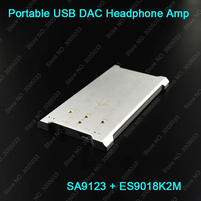

ES9018K2M ES9018 Hi-Fi Battery USB DAC Headphone Amplifier SA9123 24bit 192Khz Mini USB DAC Sound Card For Mobile Phone PC