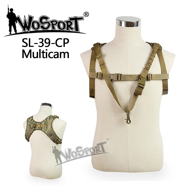 

WoSport Tactical one point sling Vest Outdoor Multifunction 1000D Nylon MOLLE Hanging CS