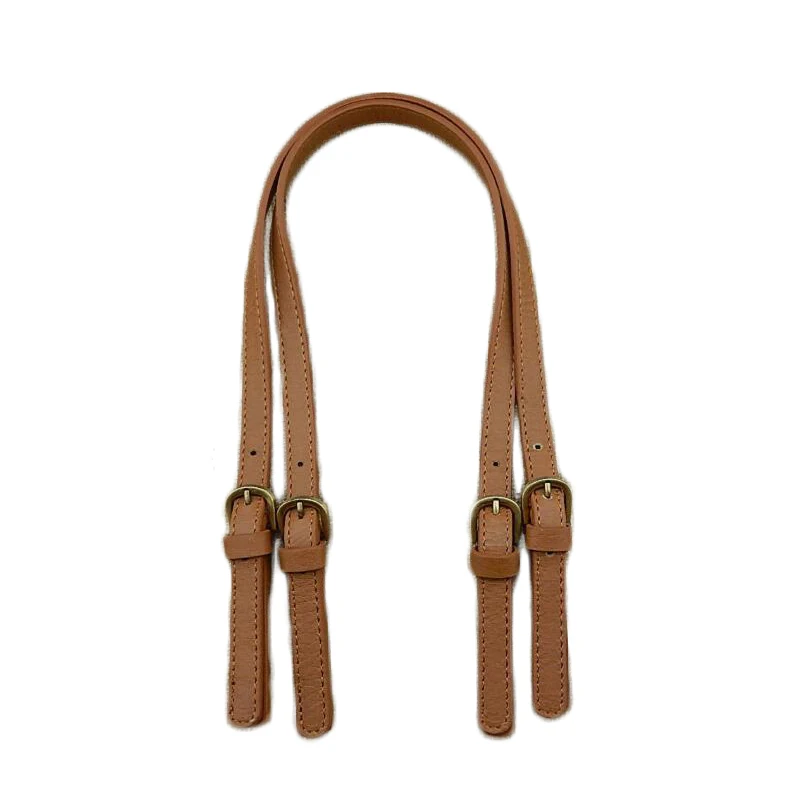 

1Pair Leather Handles Durable Shoulder Bags Detachable Belt Women Retro Handle DIY Handmade Replacement Handbag Adjustable Strap