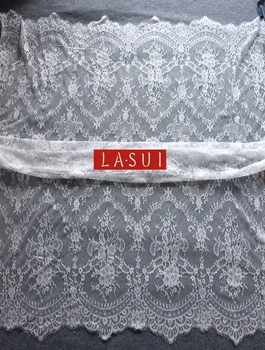 

LASUI 1.5m*3m Symmetrical pattern Black Off white Hand diy wedding dress lace accessories