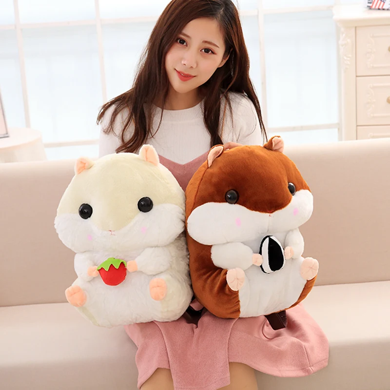 Cute Plush Hamster Cartoon Shoulder Bags Kids Backpack Baby Girls Kindergarten School Bags Children Backpacks Women Mochilas baby-bags-for-girl : image Cute Plush Hamster Cartoon Shoulder Bags Kids Backpack Baby Girls Kindergarten School Bags Children Backpacks Women Mochilas baby-bags-for-girl