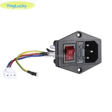 JAMMA-conector de toma de corriente conmutada, iluminación con portafusibles para Arcade, gabinete de ordenador, Jamma y Mame, AC 250V, 2 uds.